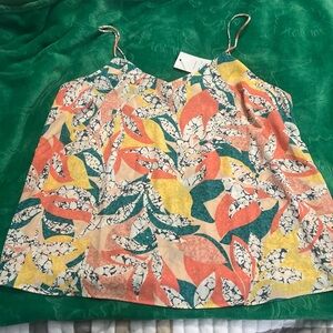 Nine West Multicolor Leaf Print Camisole